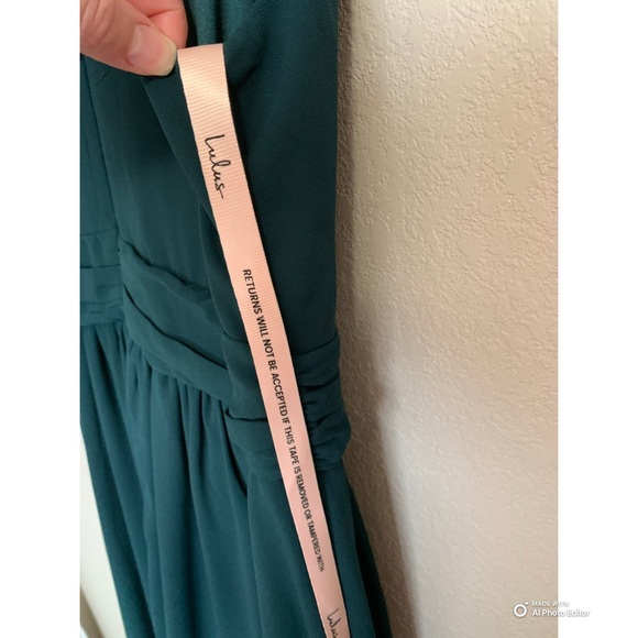 Lulus Large Thoughts of Hue Emerald Green Surplice Maxi Dress NWOT - Picture 10 of 17
